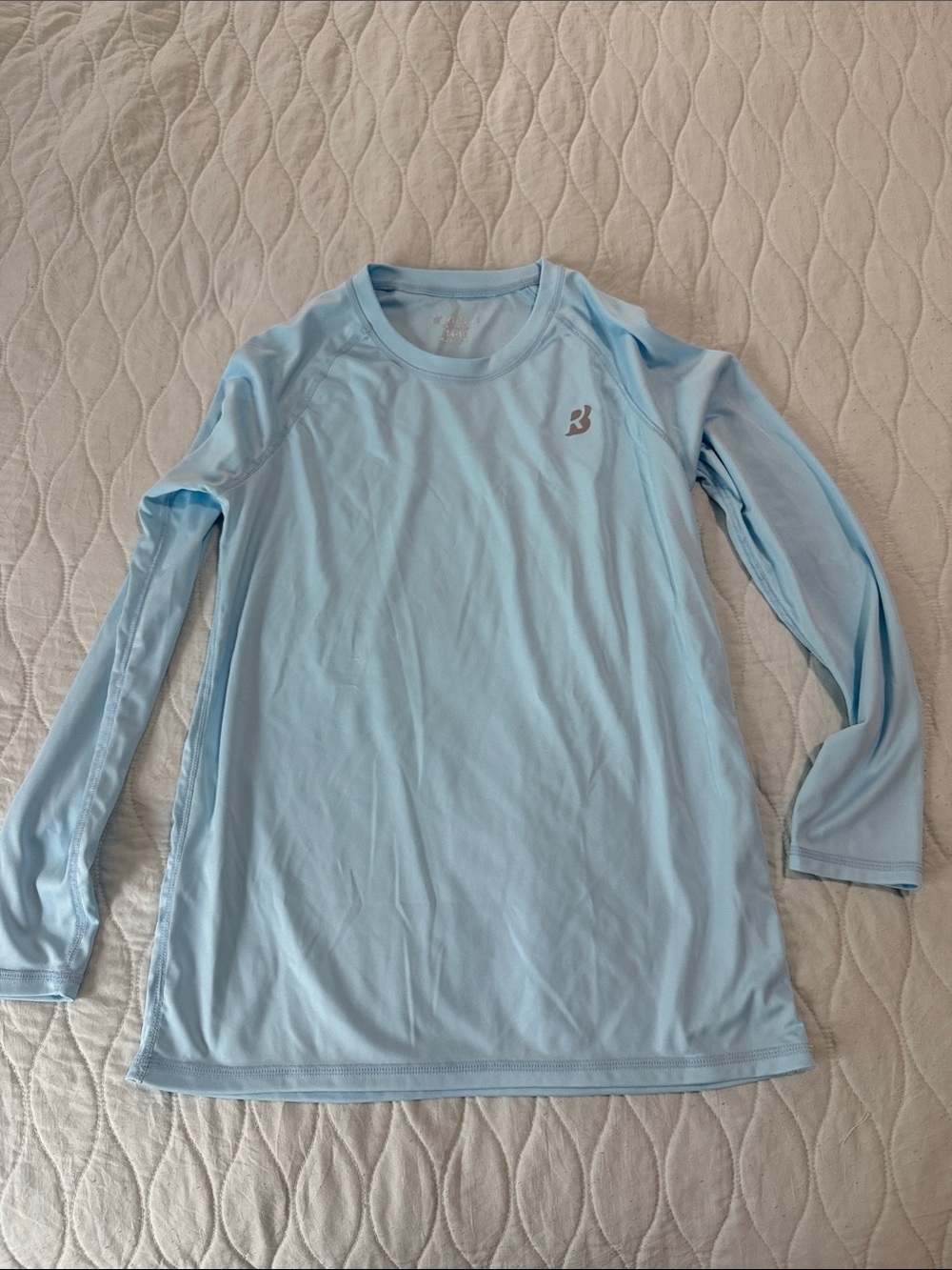 RBX Light Blue Kids Long Sleeve Swim Rashguard